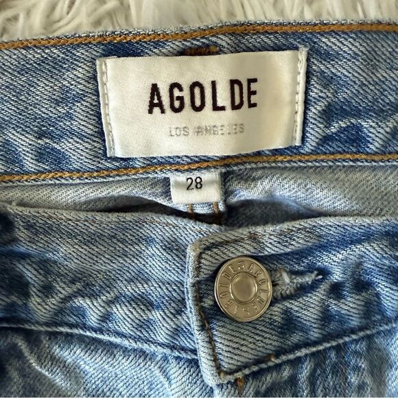 AGOLDE Highrise Distressed Relaxed Fit Straight Leg Jeans Size 28 - Picture 5 of 5